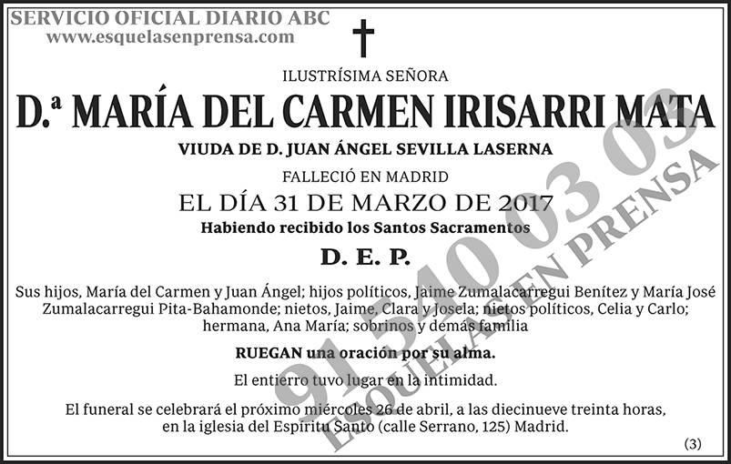 María del Carmen Irisarri Mata